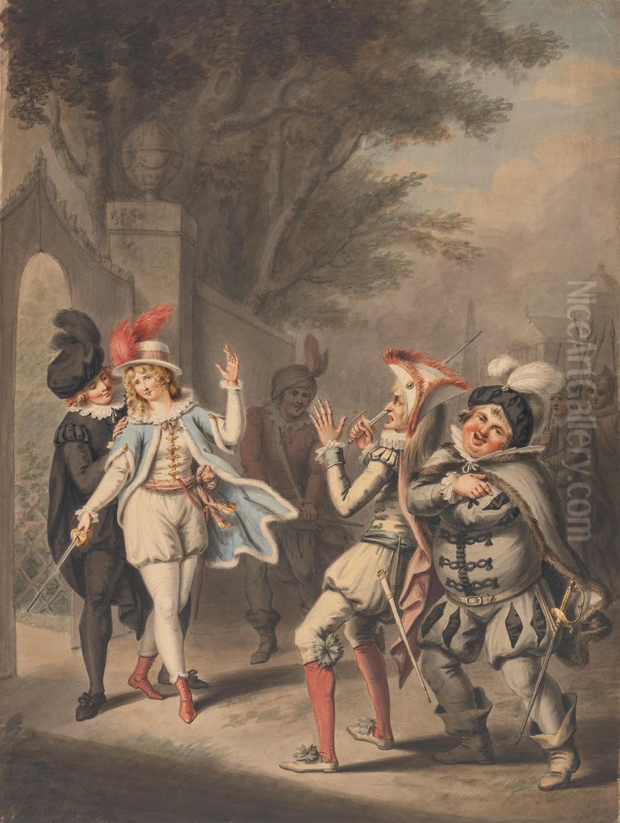 'Twelfth Night,' Act III, Scene IV Oil Painting by Henry Bunbury