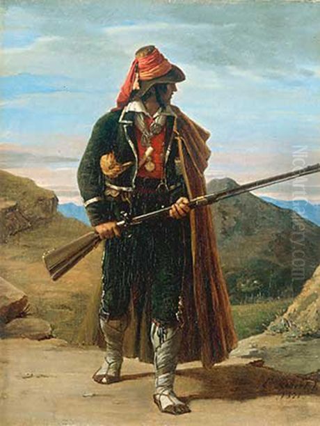 Brigant in the Roman Campagna Oil Painting by Leopold Robert