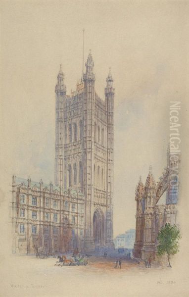 Victoria Tower Oil Painting by Edward Duncan