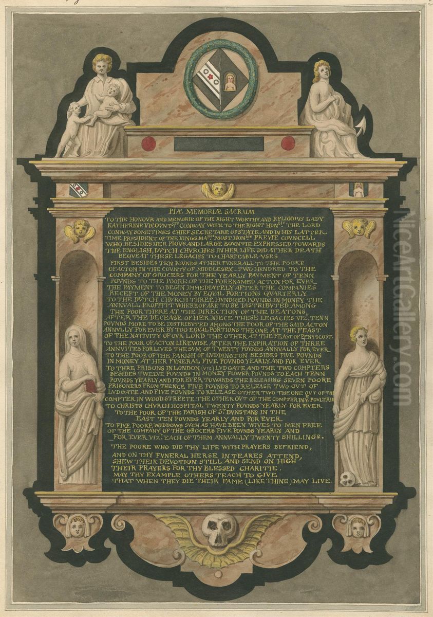 Memorial to Lady Katherine, Viscountess Conway Oil Painting by Daniel Lysons