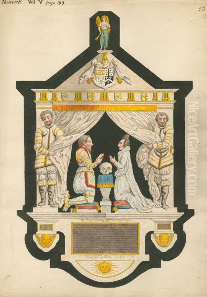 Memorial to Sir Thomas Chaloner Oil Painting by Daniel Lysons