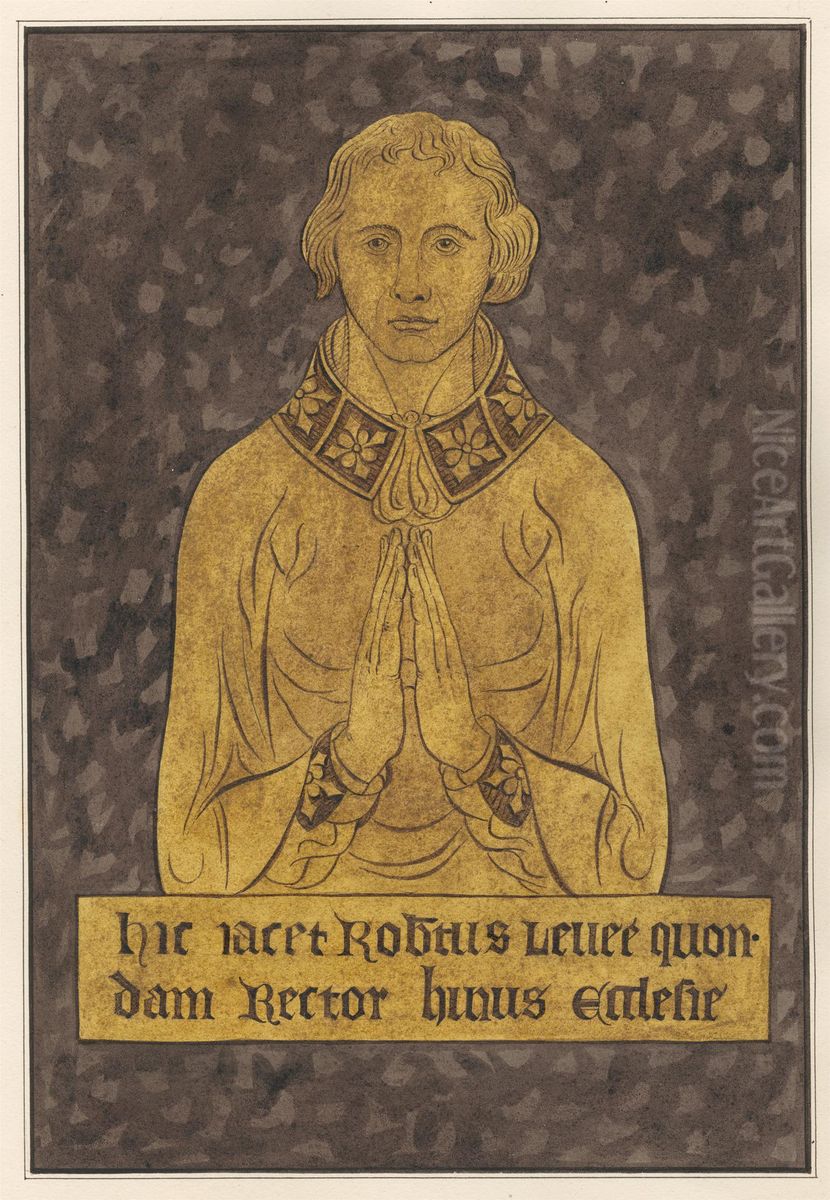 Brass Plate for Robert Lellee from Hayes Church Oil Painting by Daniel Lysons