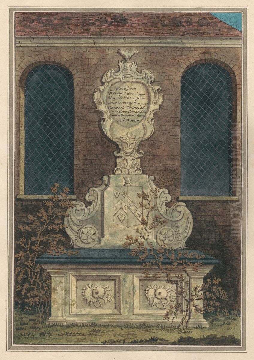 Tomb of Hunting Shaw from Hampton Churchyard Oil Painting by Daniel Lysons