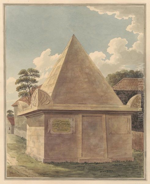 Tomb of John Greg from Hampton Churchyard Oil Painting by Daniel Lysons