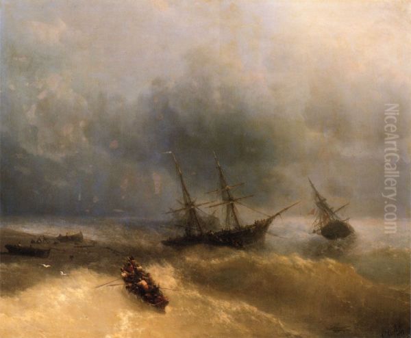 The Shipwreck Oil Painting by Ivan Aivazovsky