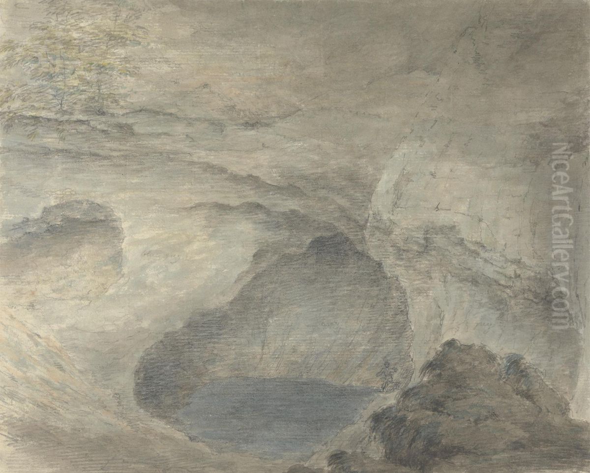 The Source of the Vaucluse Oil Painting by Robert Smirke