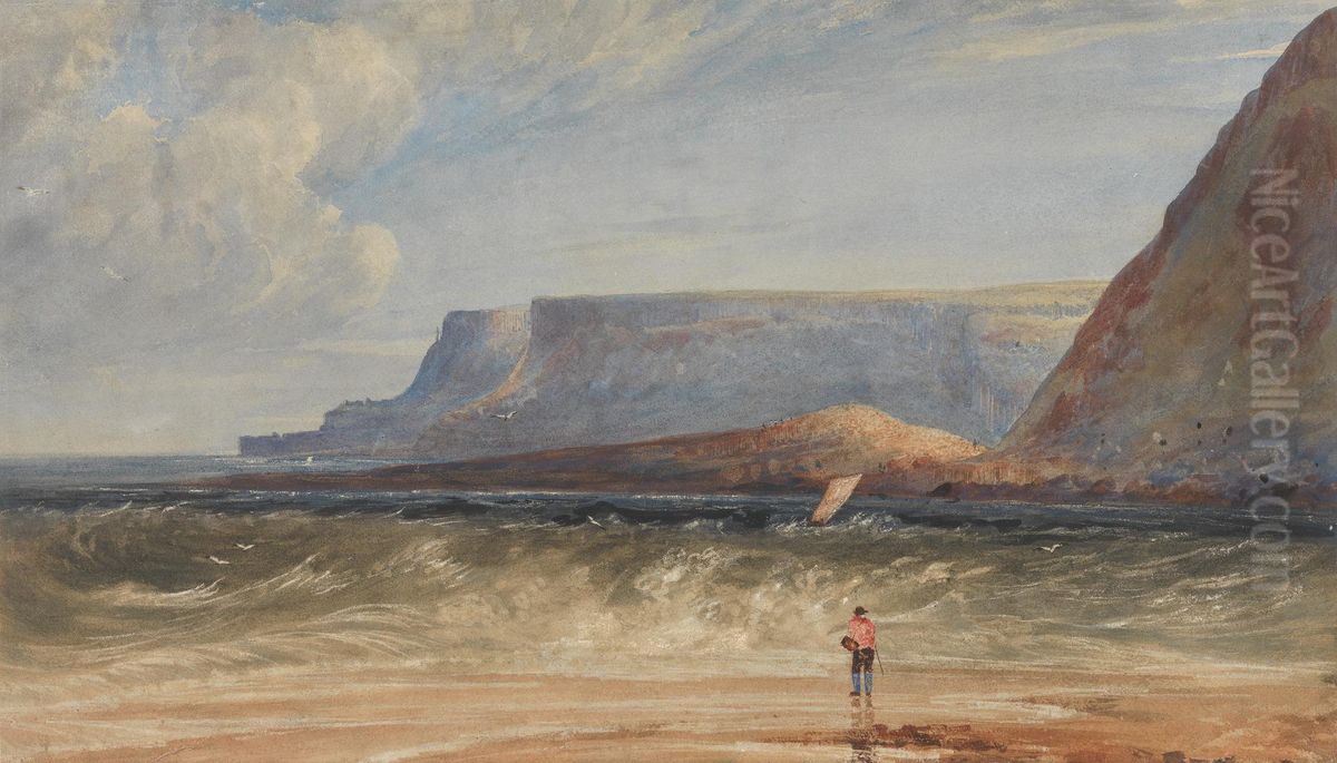 The Coast of Antrim Oil Painting by Andrew Nicholl