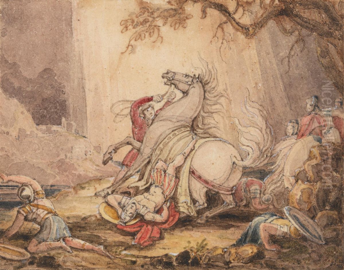 The Conversion of Saul Oil Painting by John Martin