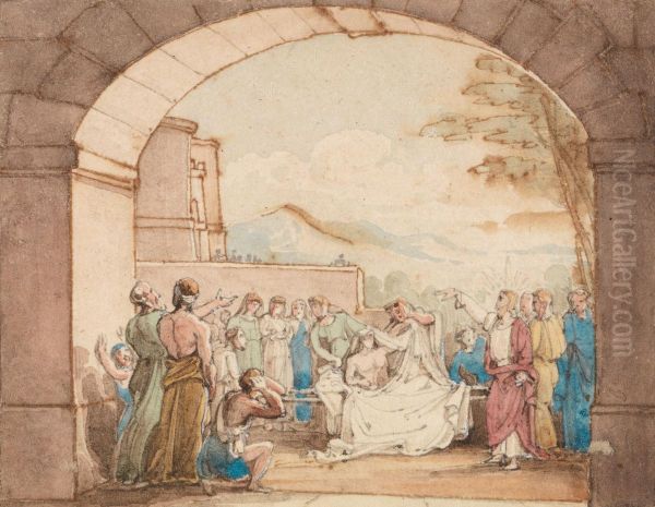 The Raising of Lazarus Oil Painting by John Martin