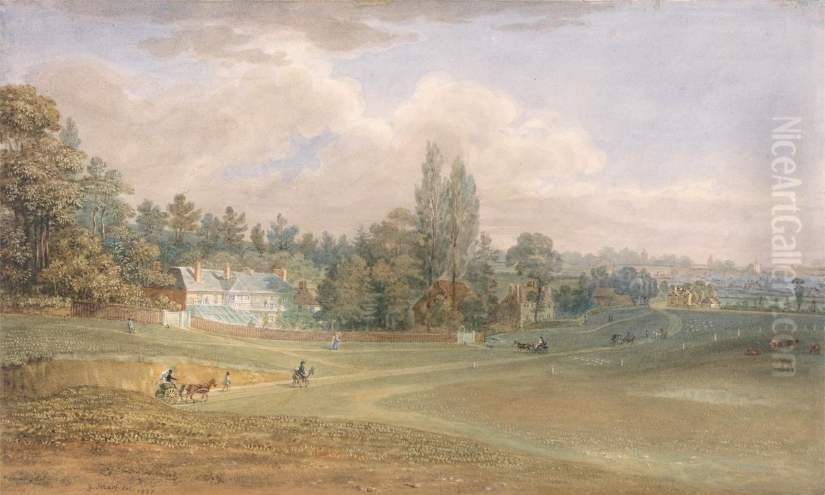 Reigate Heath Oil Painting by George Johann Scharf