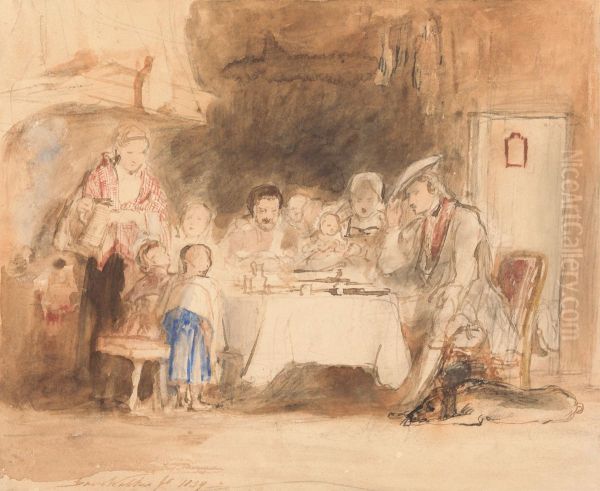 Grace Before Meat Oil Painting by David Wilkie