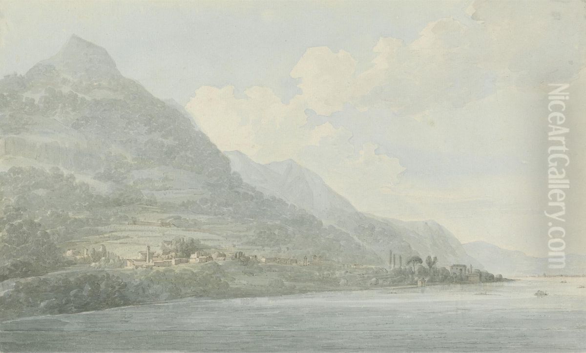 View on the Lake, Como Oil Painting by John Webber