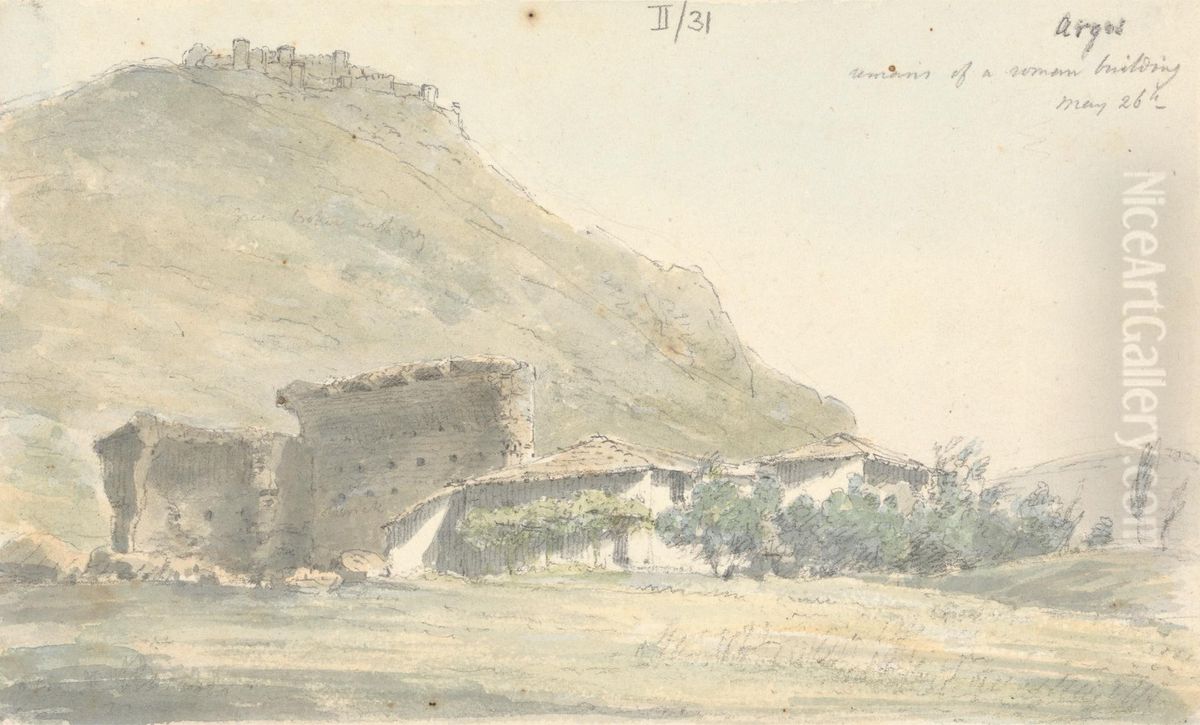 Argos, Remains of a Roman Building Oil Painting by Robert Smirke
