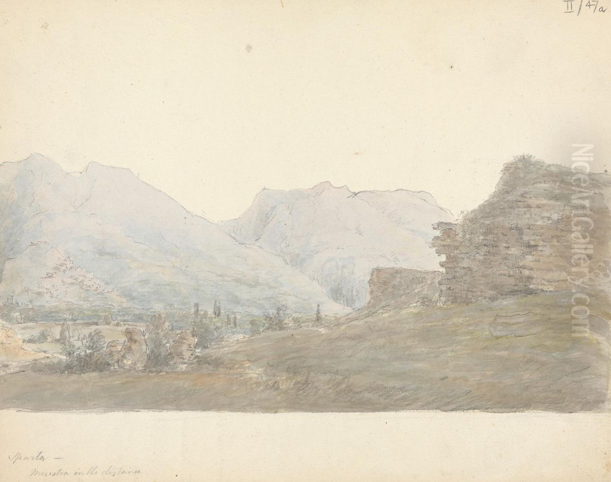 Sparta, Mystras in the Distance Oil Painting by Robert Smirke