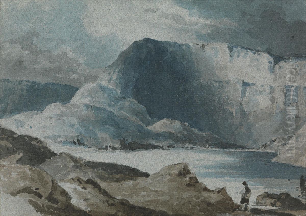 Cliffs and a Cove Oil Painting by George Jones