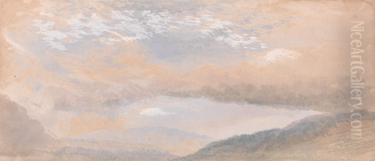 Hills and Sky Oil Painting by John Ruskin