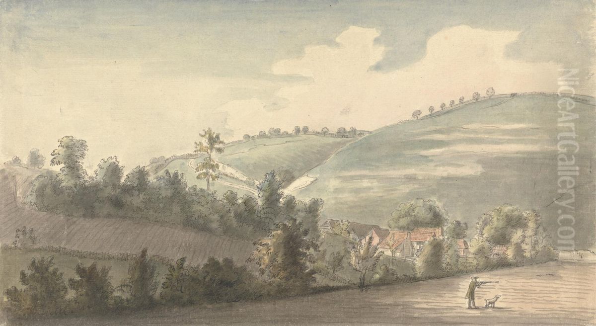 Quarry House near Bletchingley, Surrey Oil Painting by Francis Grose