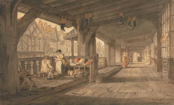 The Rows, Chester Oil Painting by Thomas Webster