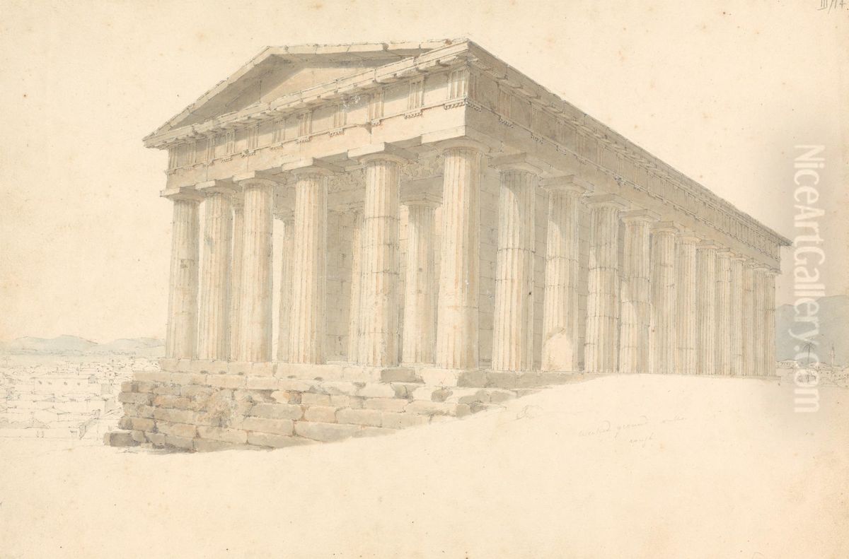 Temple of Hephaestus Oil Painting by Robert Smirke Temple of Hephaestus Oil Painting by Robert Smirke