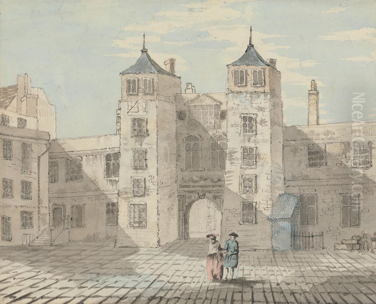 Old Somerset House Oil Painting by Theodosius Forrest