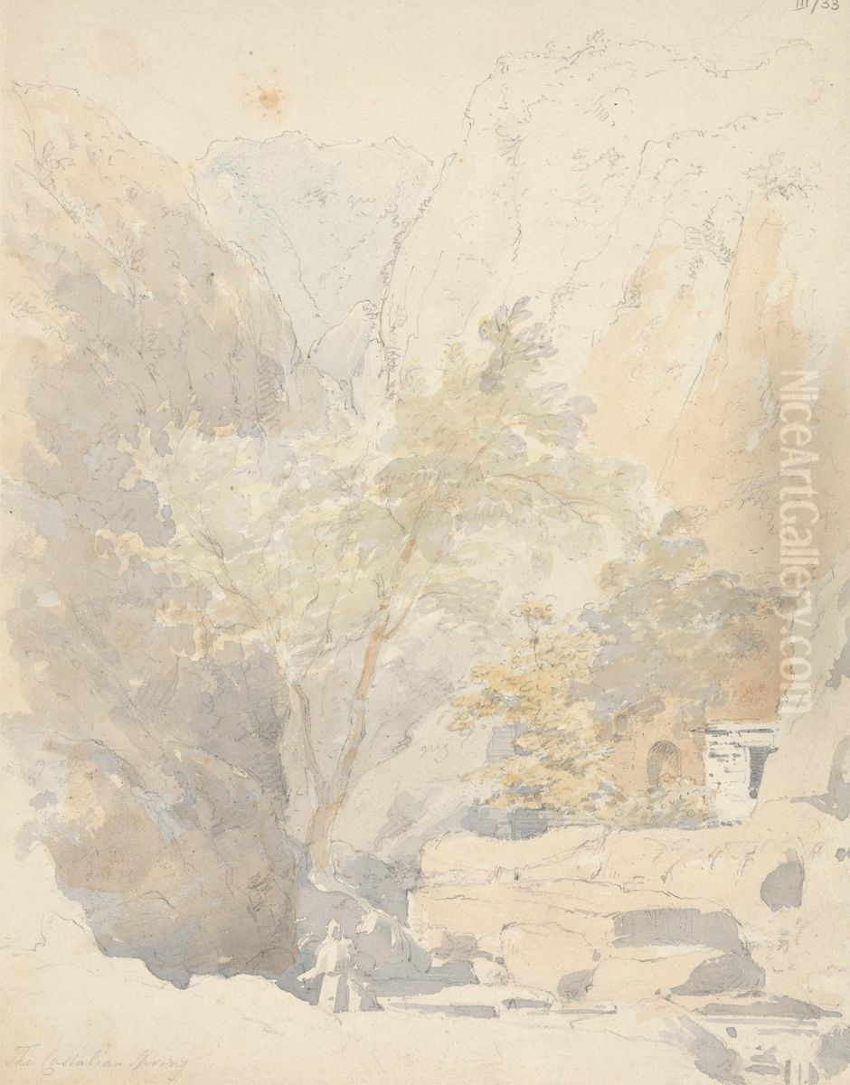 The Castalian Spring Oil Painting by Robert Smirke