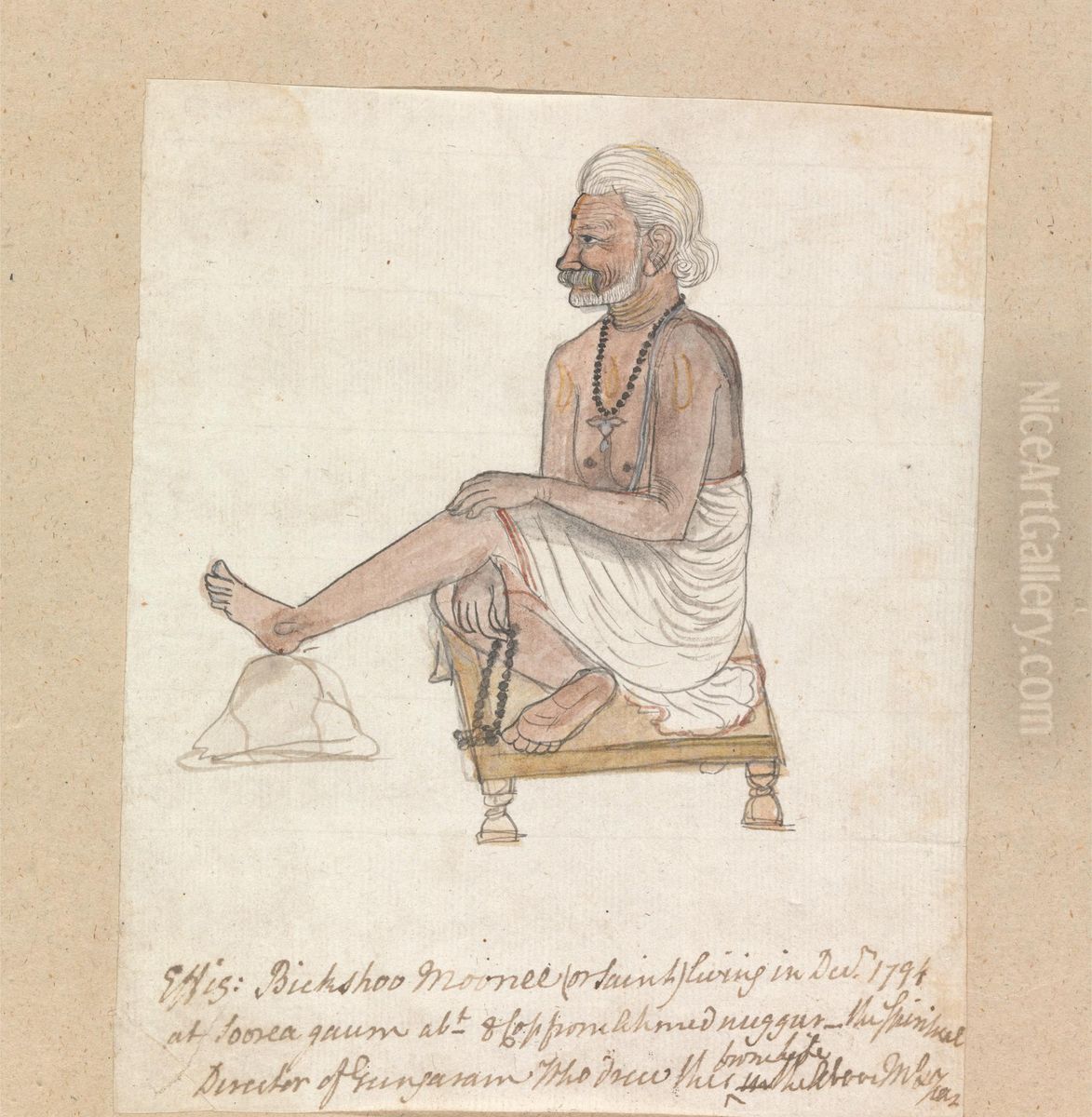 Bickshoo Moonee Oil Painting by Gangaram Chintaman Tambat