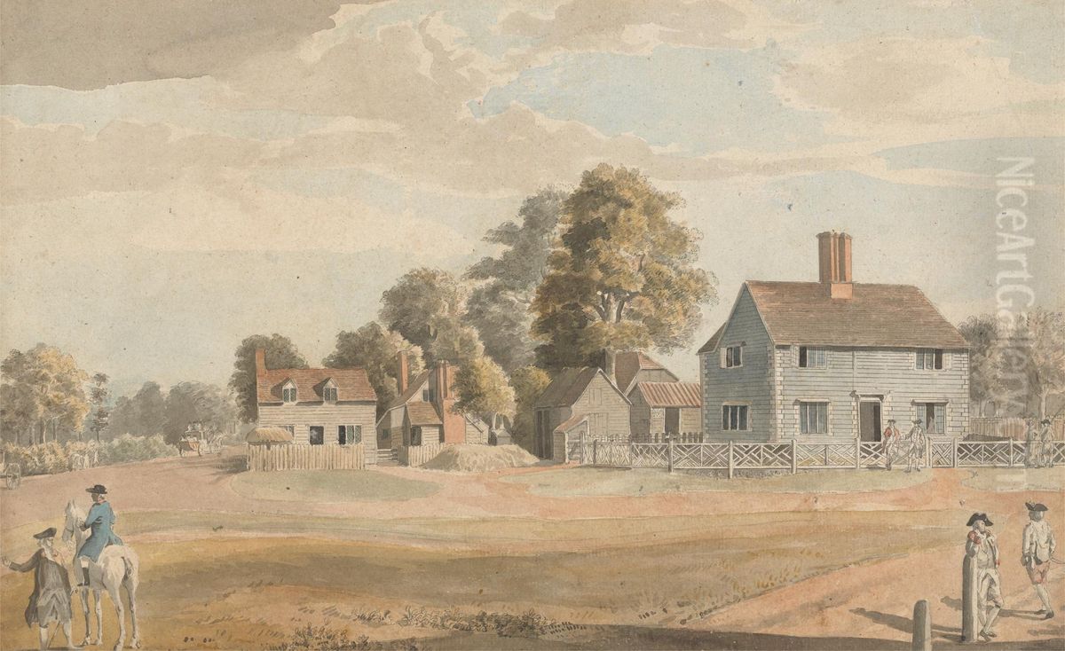On the Road to Datchet Oil Painting by Thomas Sandby