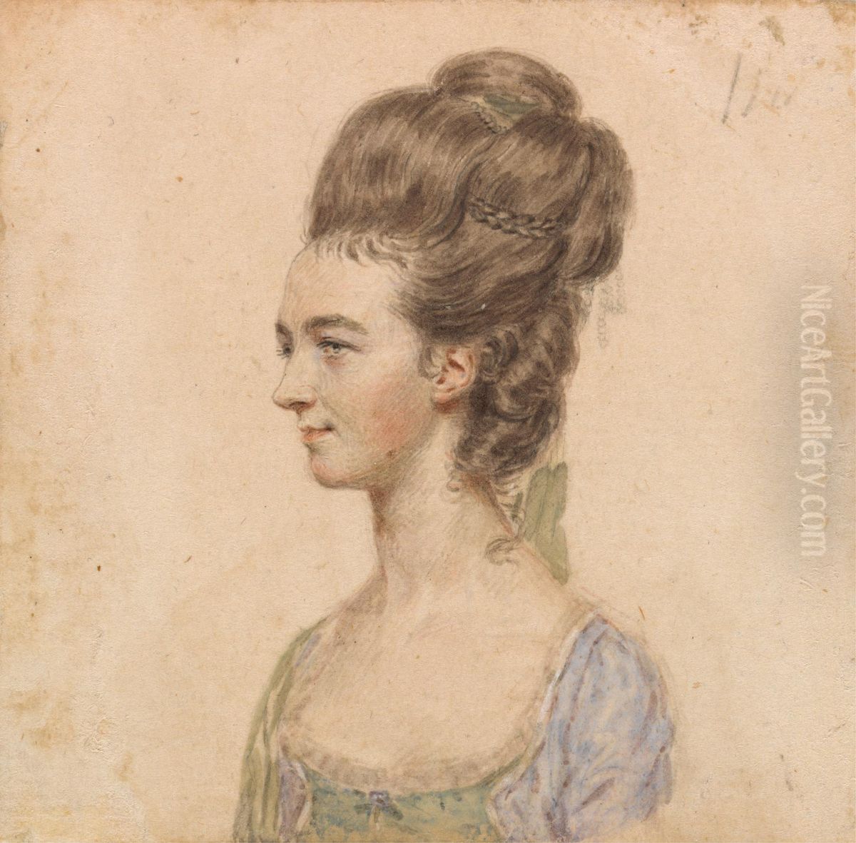 Miss Barbara Hill (d. 1838) Oil Painting by John Smart