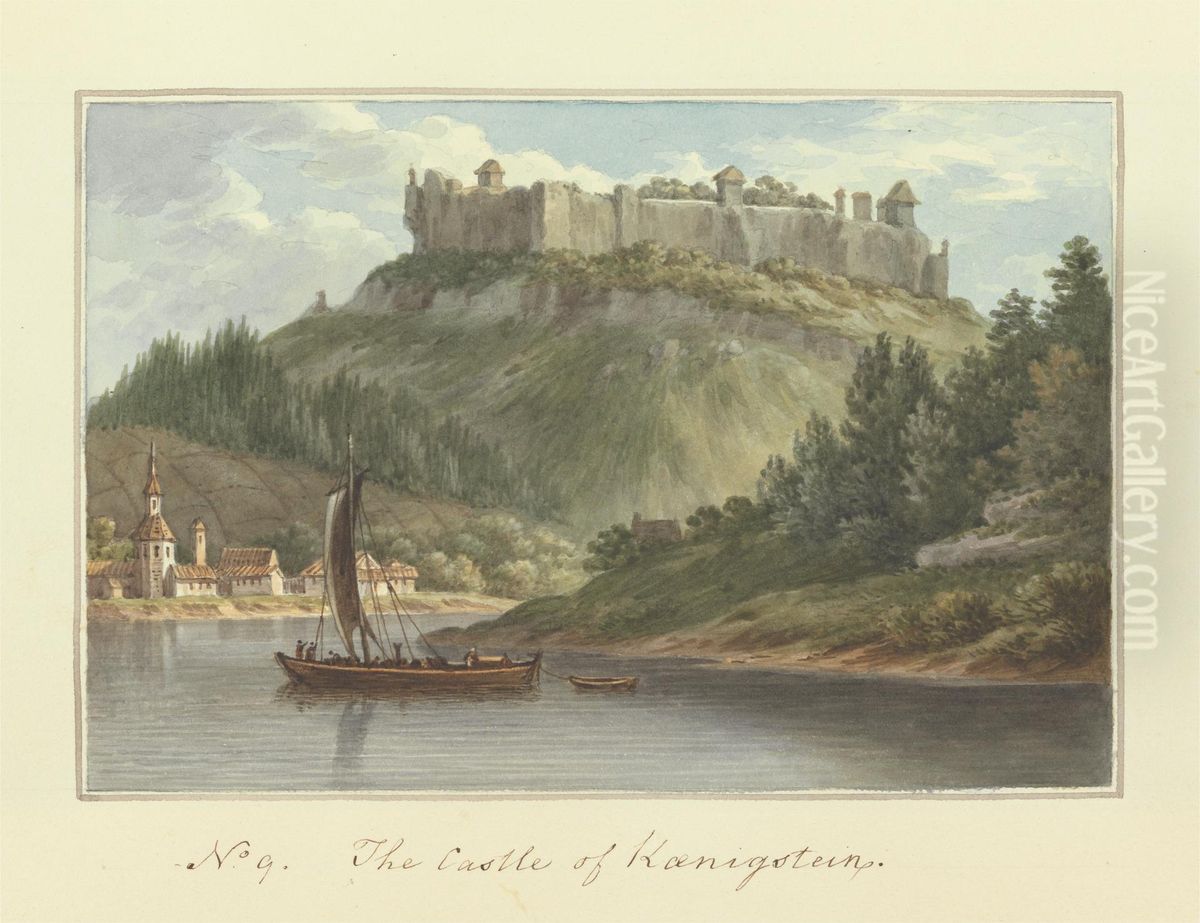 [One from] Views in Saxony, France, Spain, Reba, Italy, Sicily... Oil Painting by Sir Richard Hoare, 2nd Baronet