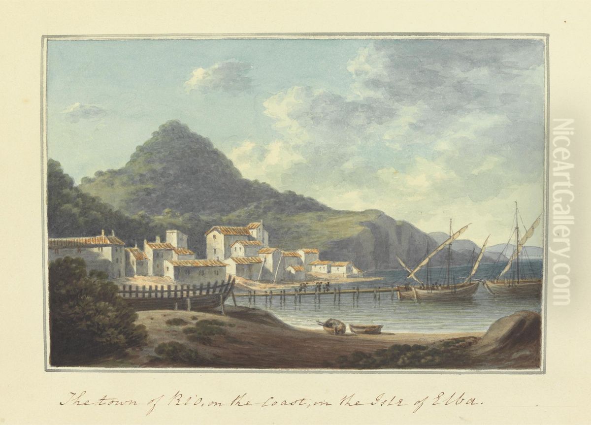 [One from] Views in Saxony, France, Spain, Reba, Italy, Sicily... Oil Painting by Sir Richard Hoare, 2nd Baronet