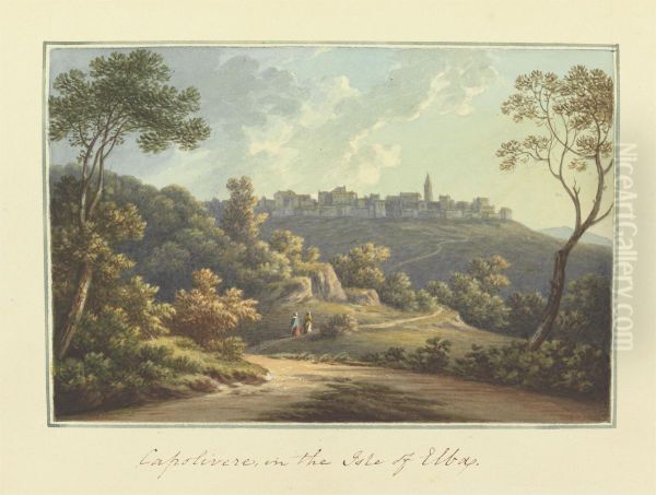 [One from] Views in Saxony, France, Spain, Reba, Italy, Sicily... Oil Painting by Sir Richard Hoare, 2nd Baronet