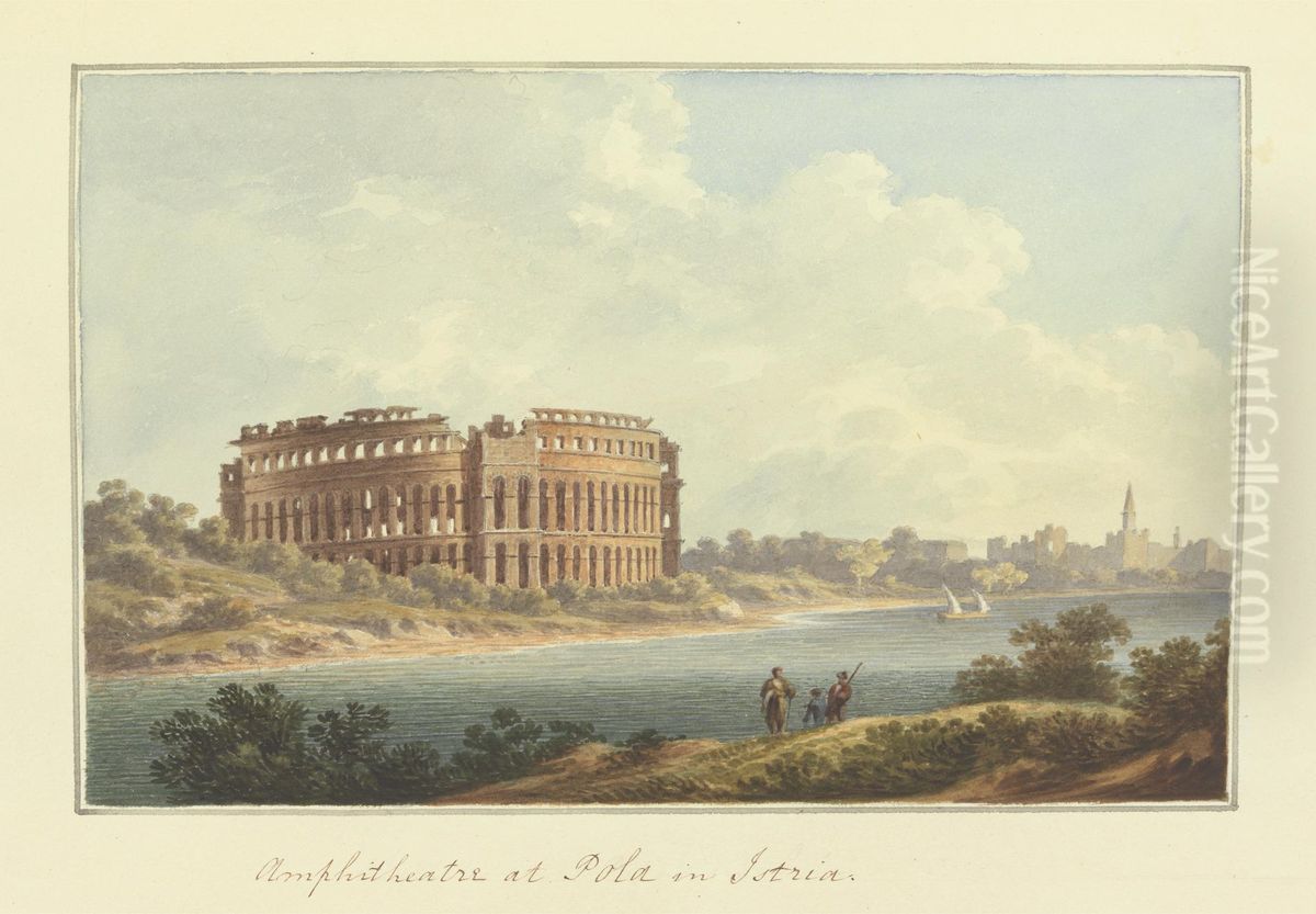 [One from] Views in Saxony, France, Spain, Reba, Italy, Sicily... Oil Painting by Sir Richard Hoare, 2nd Baronet