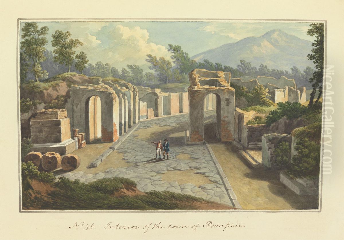 [One from] Views in Saxony, France, Spain, Reba, Italy, Sicily... Oil Painting by Sir Richard Hoare, 2nd Baronet