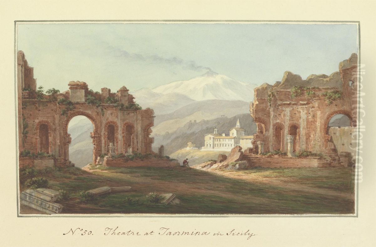 [One from] Views in Saxony, France, Spain, Reba, Italy, Sicily... Oil Painting by Sir Richard Hoare, 2nd Baronet