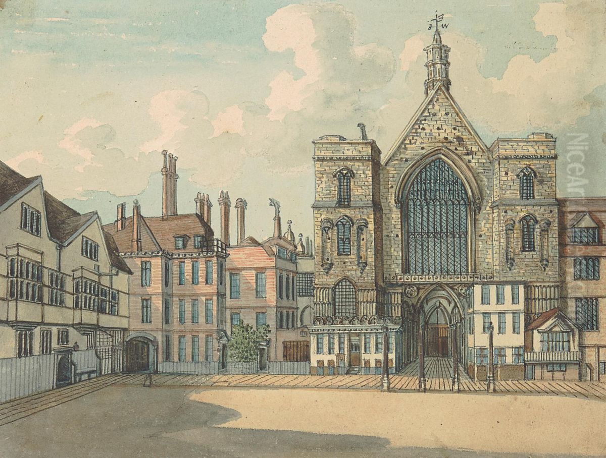 Westminster Hall Oil Painting by Samuel Ireland