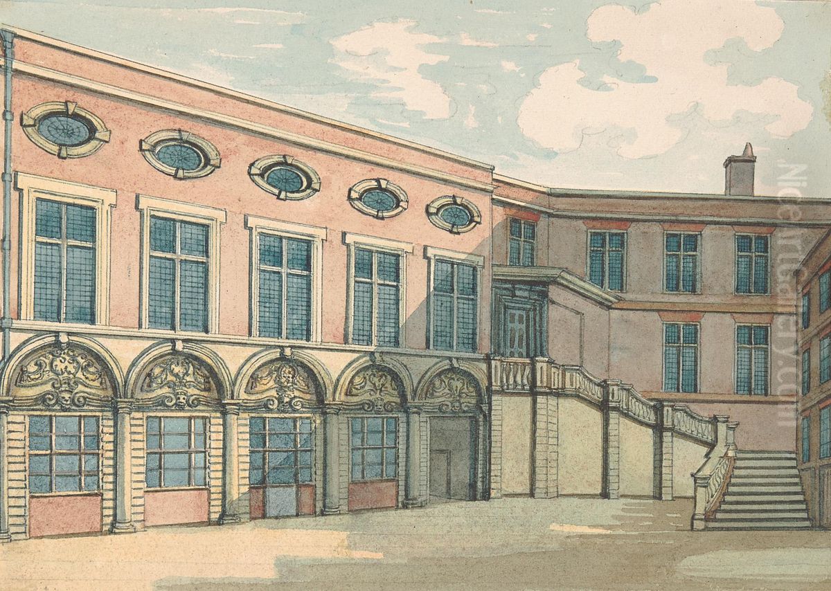 Brewer's Hall Oil Painting by Samuel Ireland