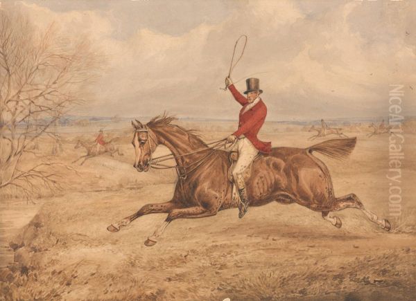 Facing a Brook Oil Painting by Henry Thomas Alken