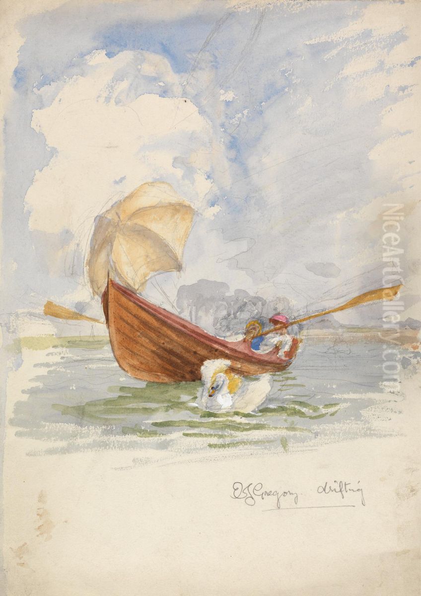 Drifting Oil Painting by Edward John Gregory