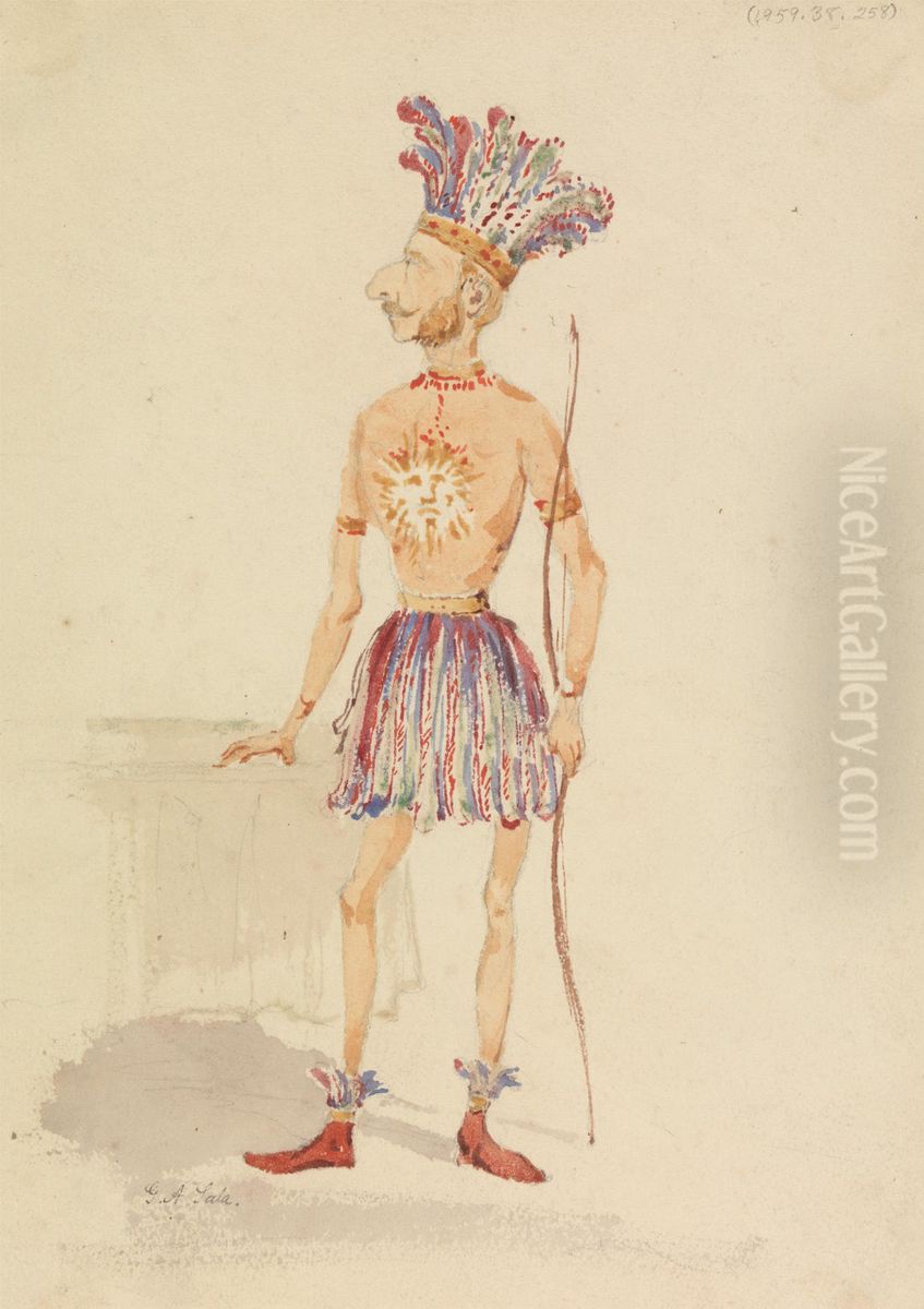 Englishman in Inca Costume Oil Painting by George Augustus Sala