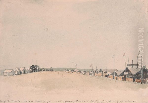 The Race Course at Bristol Oil Painting by George Cumberland