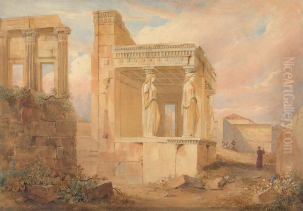 The Erechtheum, Athens Oil Painting by Hugh William Williams