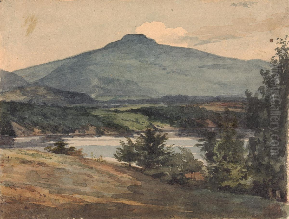 Catskill - from J R Livingstons. TS Oil Painting by Thomas Sully