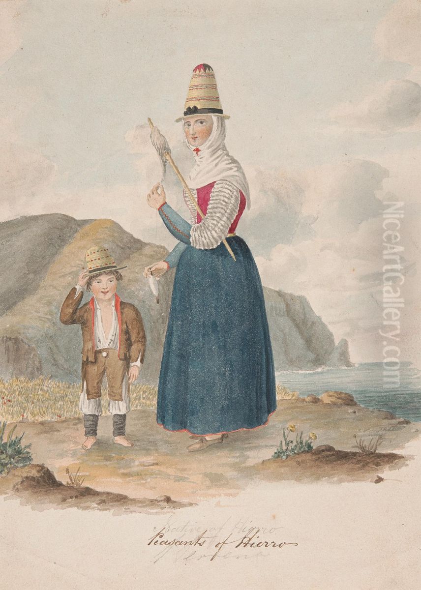 Peasants of Hierro Oil Painting by Alfred Diston