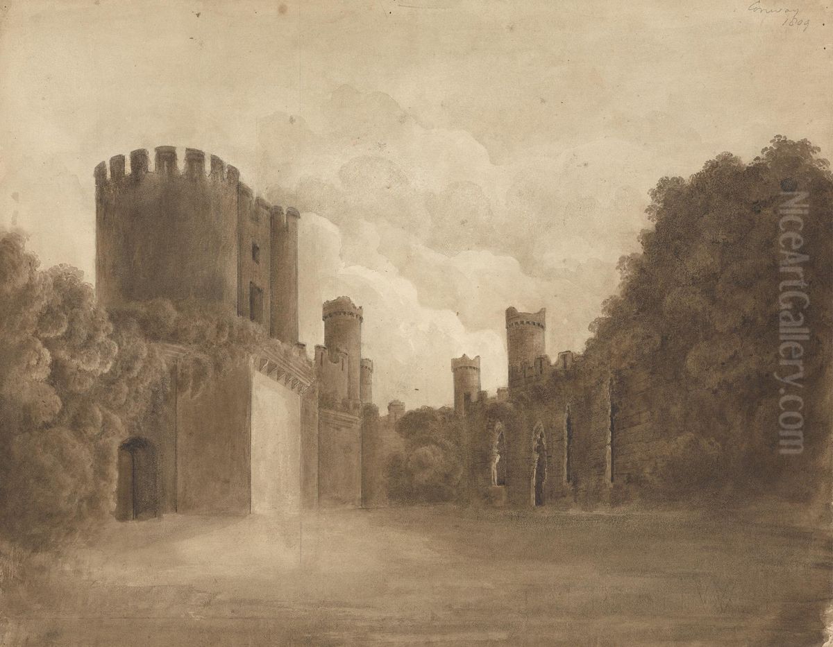 Conway (Castle, North Wales) Oil Painting by Isaac Weld