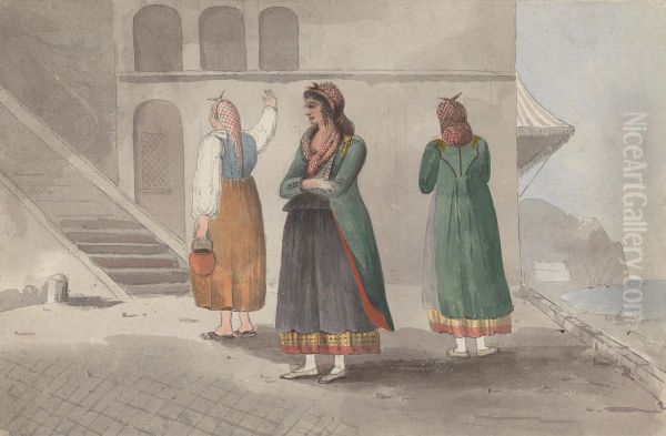 Costume at Procida-Naples Oil Painting by Isaac Weld