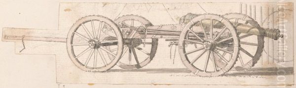 Gun and Limber, No. 7 Oil Painting by Thomas Sandby