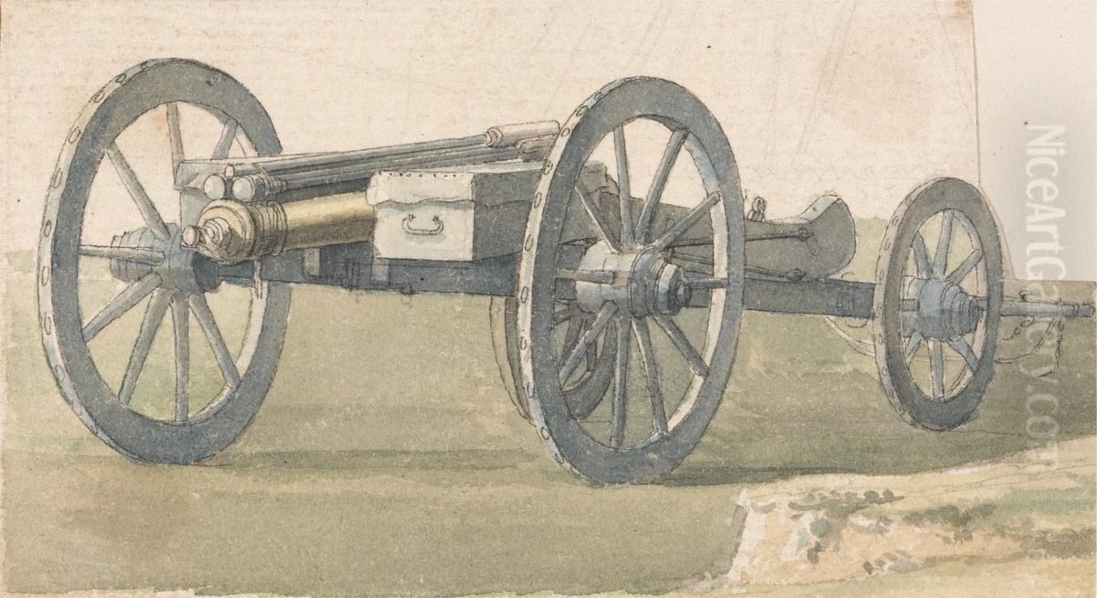 Gun Oil Painting by Thomas Sandby