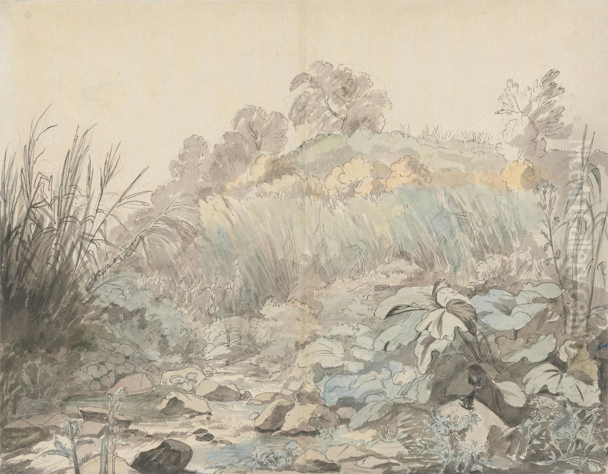 A Rocky Stream Oil Painting by Woodforde, Samuel