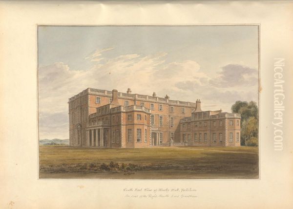 South East View of Newby Hall, Yorkshire, the Seat of the Right Hon'ble Lord Grantham Oil Painting by George Stubbs