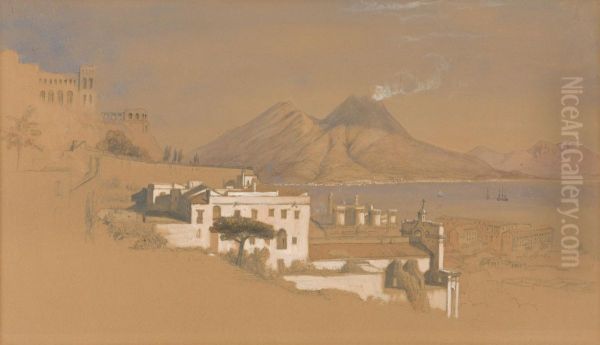 Vesuvius in Eruption Oil Painting by Clarkson Frederick Stanfield